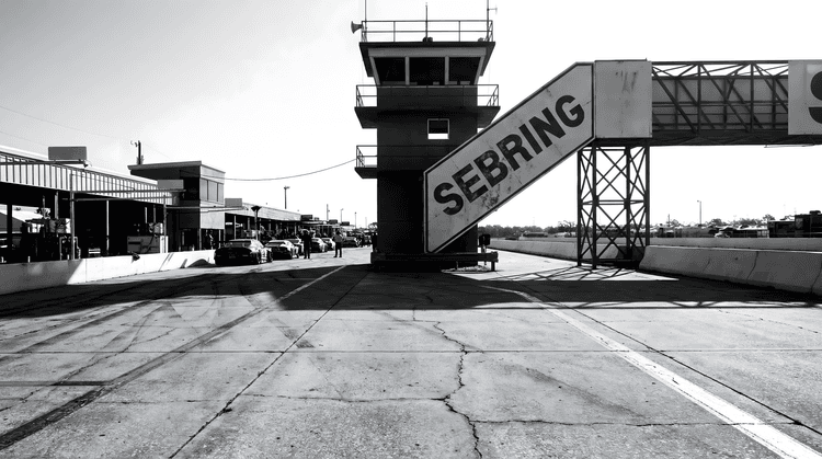 Historic Sebring Control Tower Black and White Photography