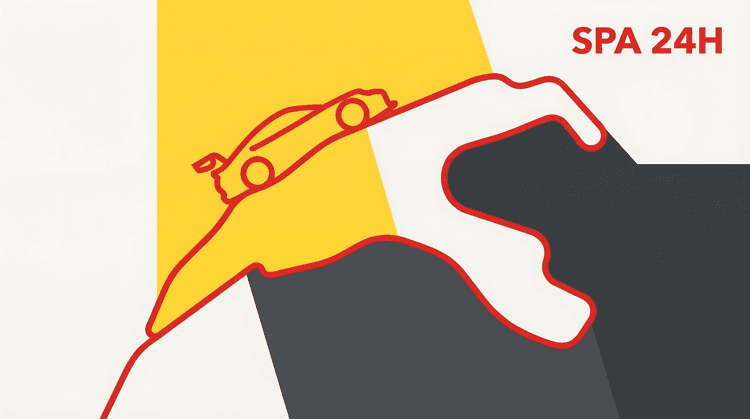 Spa 24H Raidillon Minimalist Track Illustration