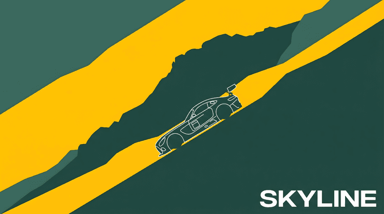 Mount Panorama Skyline Minimalist Racing Poster