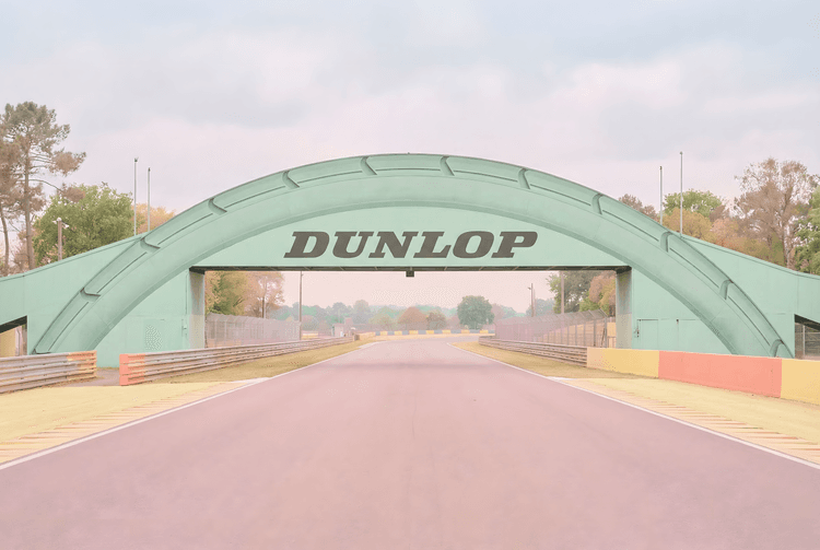 Pastel Serenity: The Dunlop Bridge at Le Mans