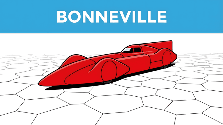 Bonneville Streamliner Minimalist Line Art Poster