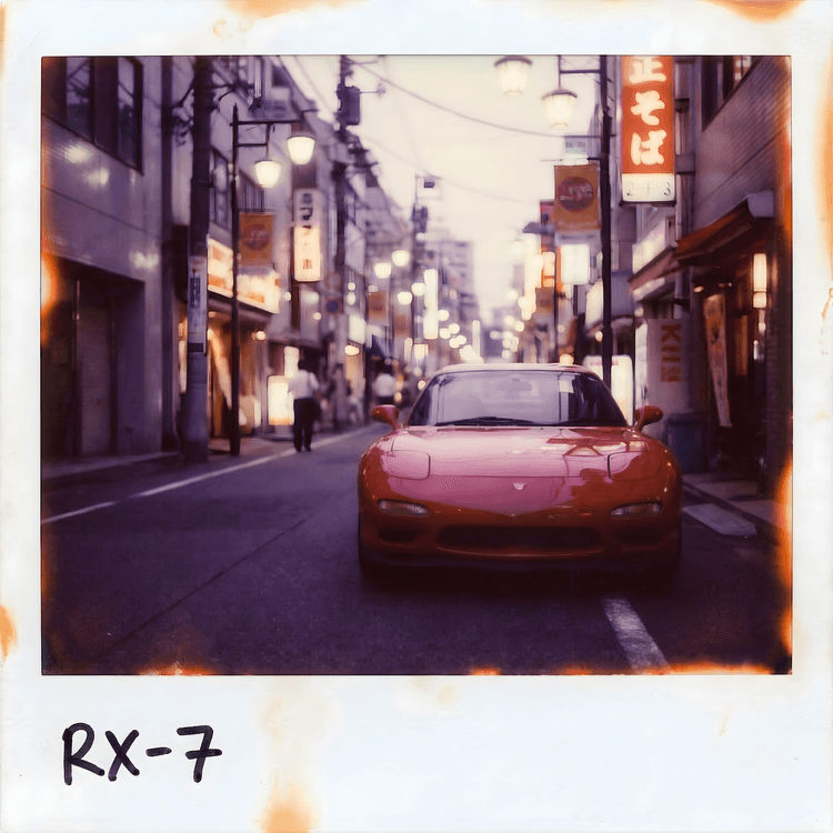 Nostalgic Nights: Mazda RX-7 FD Instant Film