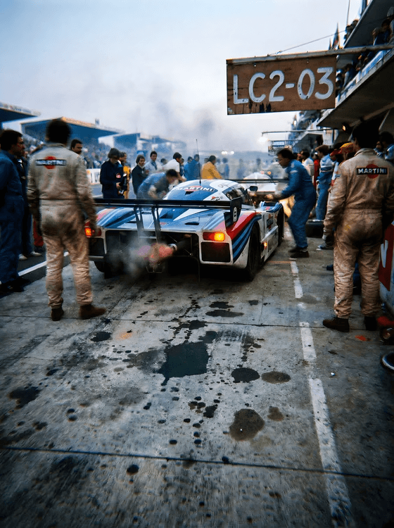 Lancia LC2 Pit Exit: The Heat of Endurance Racing