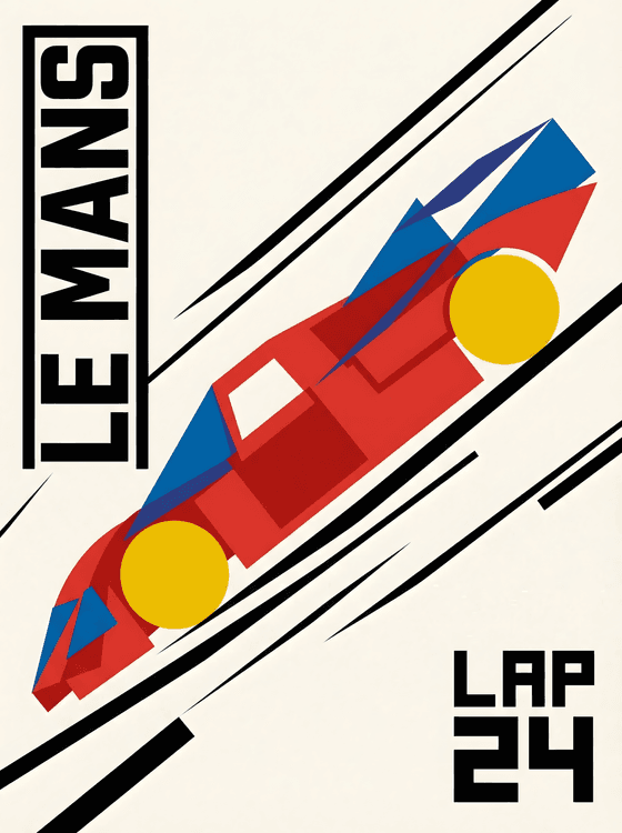 Lancia LC2: Le Mans Lap 24 Minimalist Poster