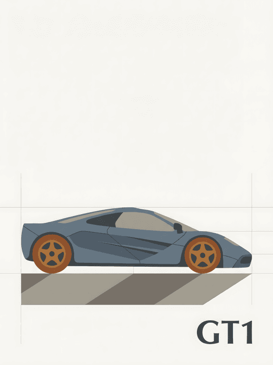 McLaren F1 GTR: Minimalist GT1 Design Study