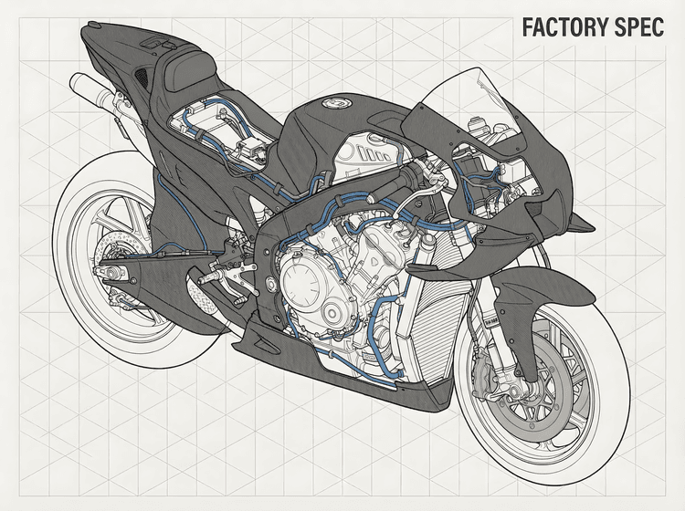 BMW S 1000 RR: Factory Spec Technical Illustration