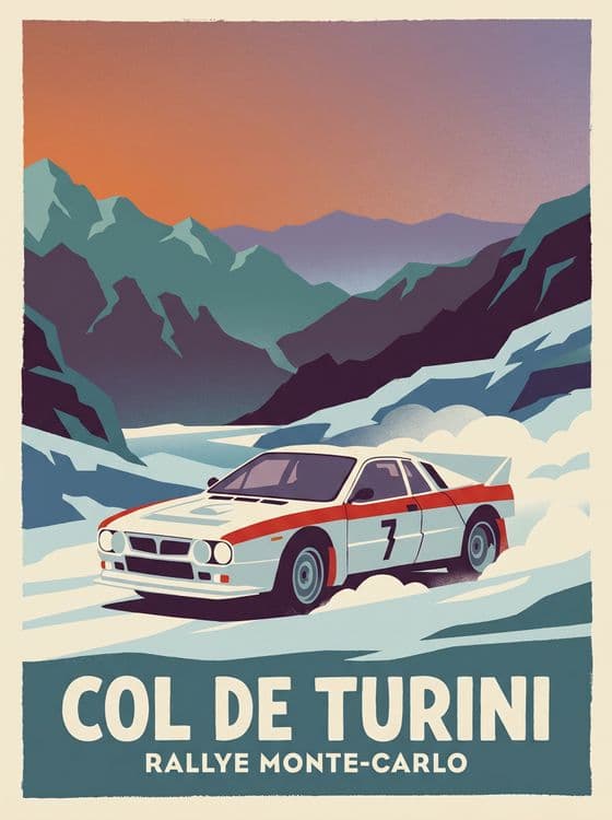 Lancia 037 Col de Turini Rally Poster