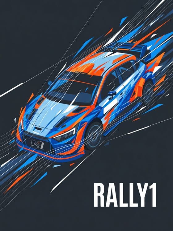 Hyundai i20 N Rally1 Kinetic Illustration