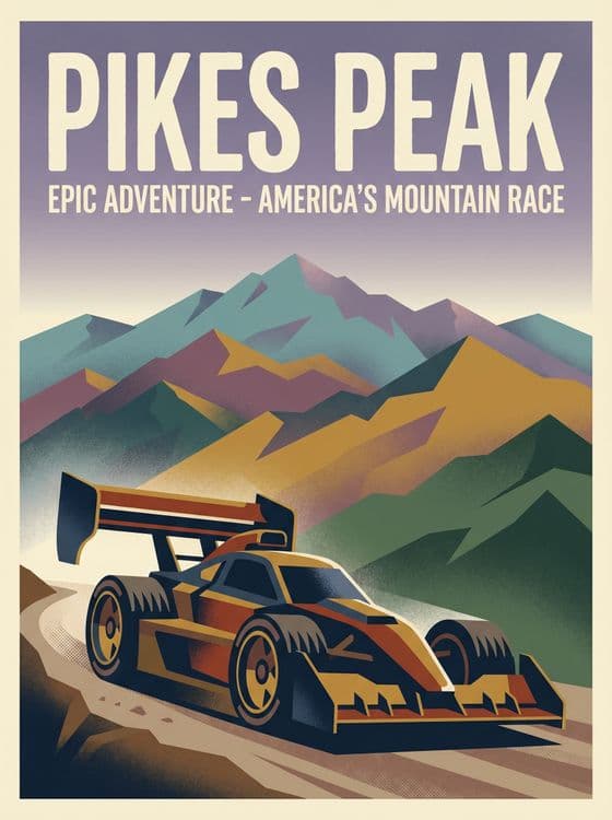 Pikes Peak Epic Adventure Mountain Race Poster