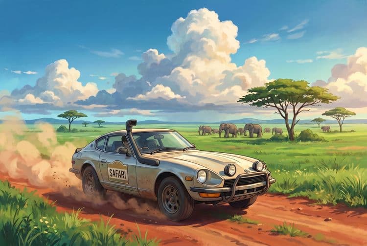 Datsun 240Z Safari Rally Savanna Adventure