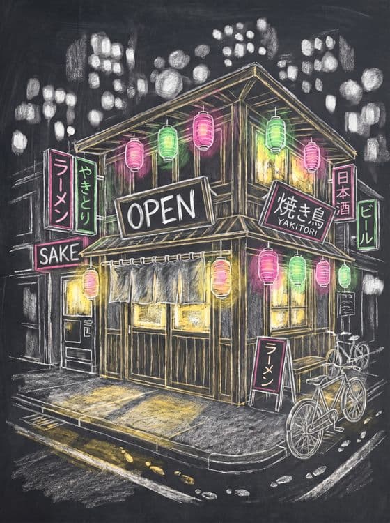 Neon Night at the Izakaya