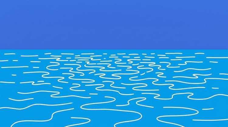 Scribbled Blue Sea
