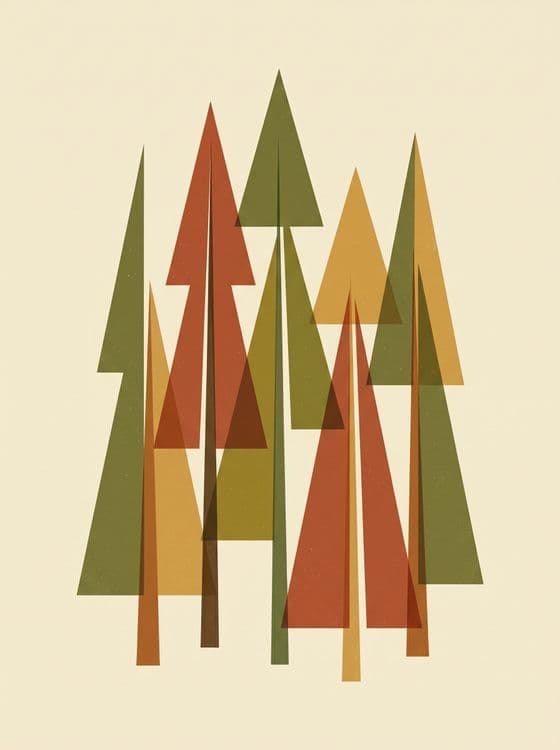 Geometric Woodland Harmony