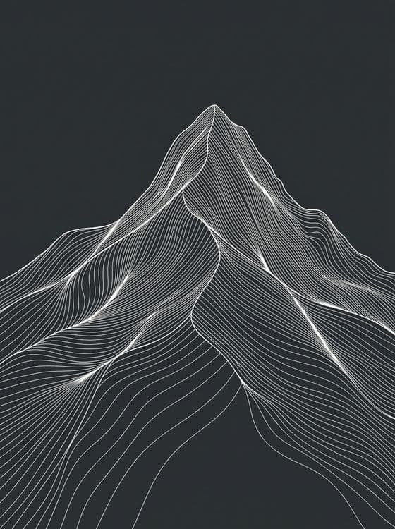 Matterhorn Topographic Line Art