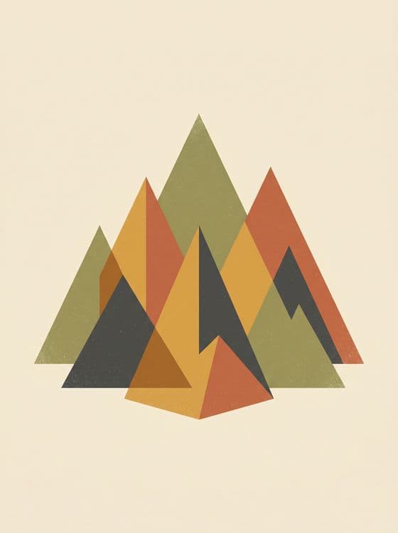 Geometric Mountain Peak Harmony