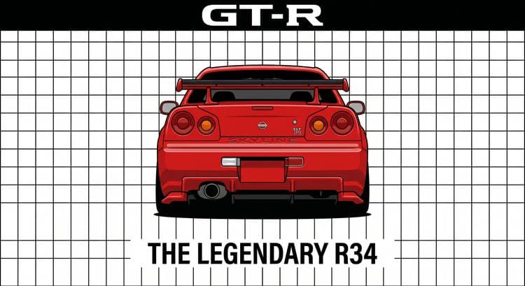 The Legendary R34 GT-R Red Skyline