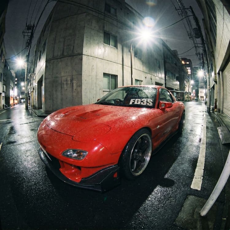 Midnight RX-7 FD3S Urban Fisheye