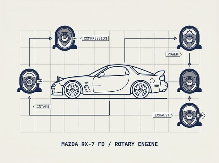 Mazda RX-7 FD Rotary Cycle Schematic