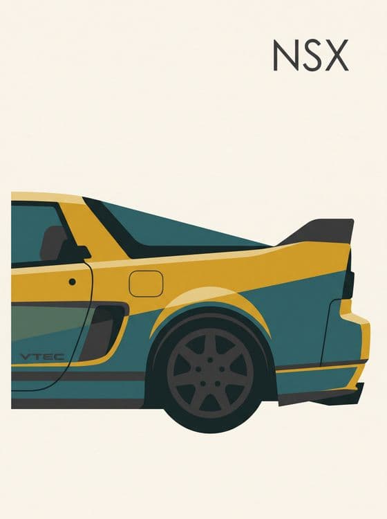 Honda NSX VTEC Minimalist Profile