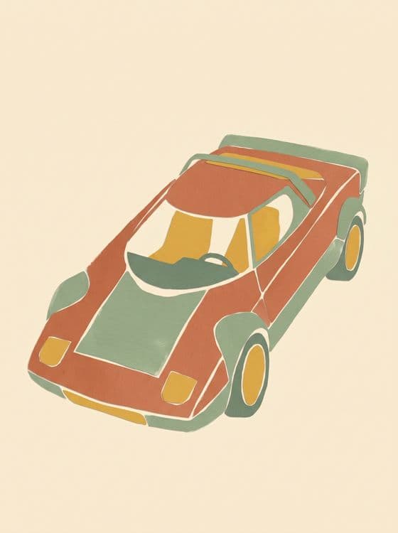 Lancia Stratos Abstract Earth Tones