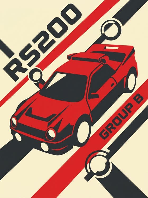 Ford RS200 Group B Rally Graphic