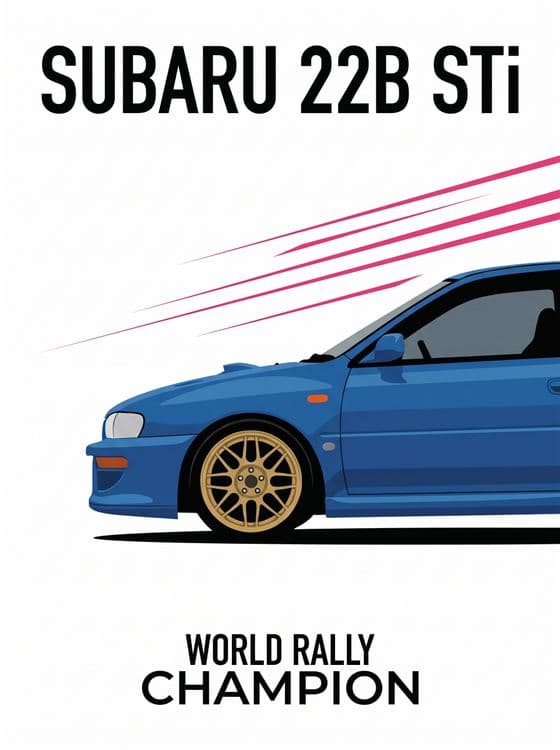 Subaru 22B STi World Rally Champion Poster