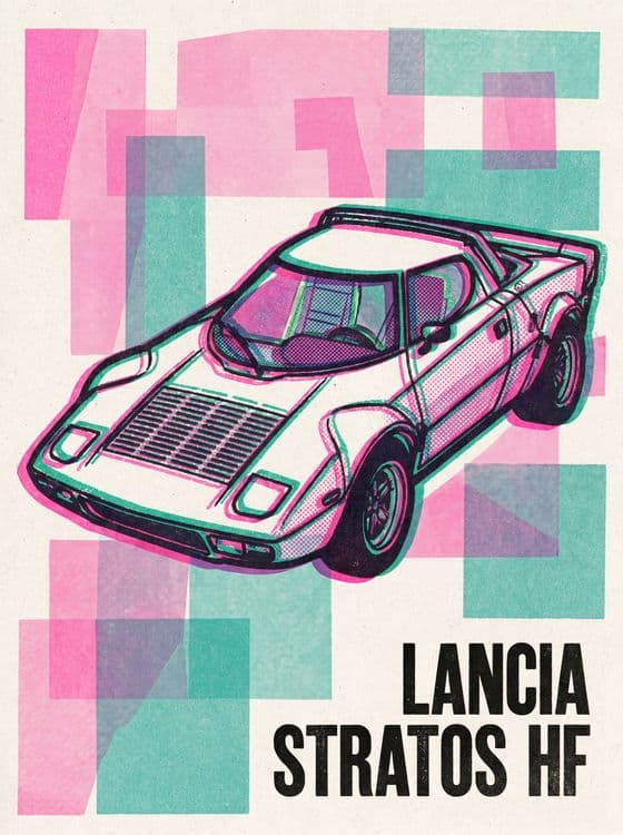 Lancia Stratos HF Risograph Edition