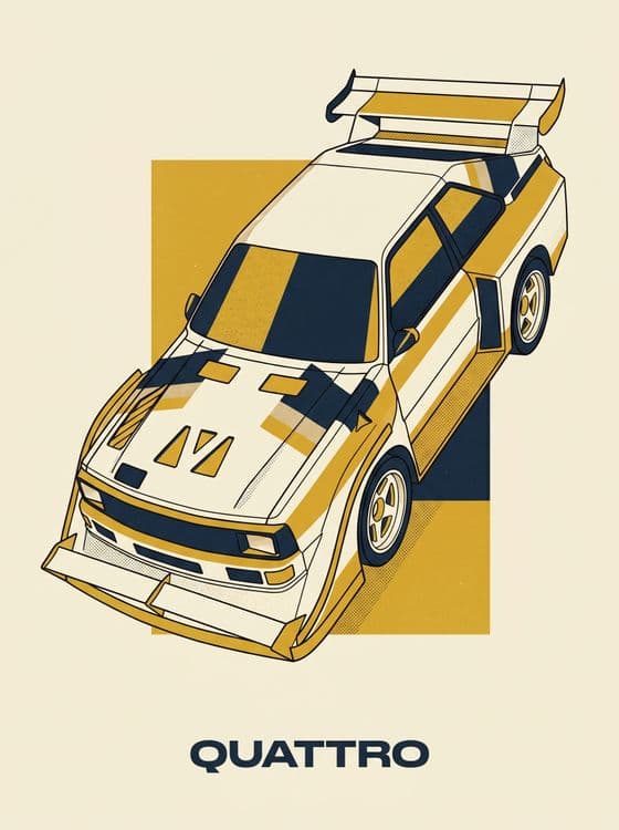 Audi Sport Quattro S1 E2 Graphic Poster