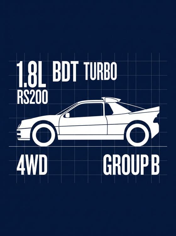 Ford RS200 BDT Turbo Technical Blueprint