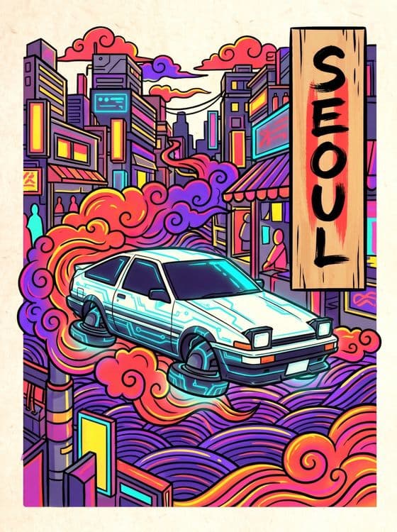 Neon Seoul: Hover AE86 Legend