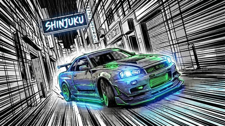 Shinjuku Drift: Nissan Skyline GT-R R34