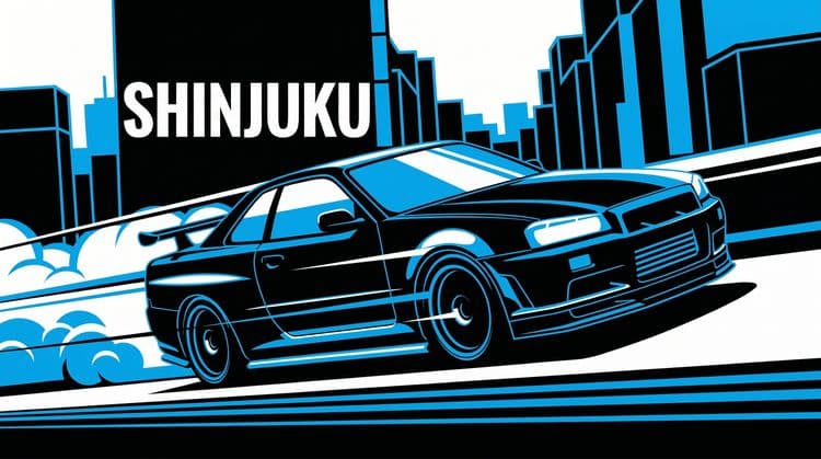Shinjuku Speed: Nissan Skyline GT-R R34 Flat Art