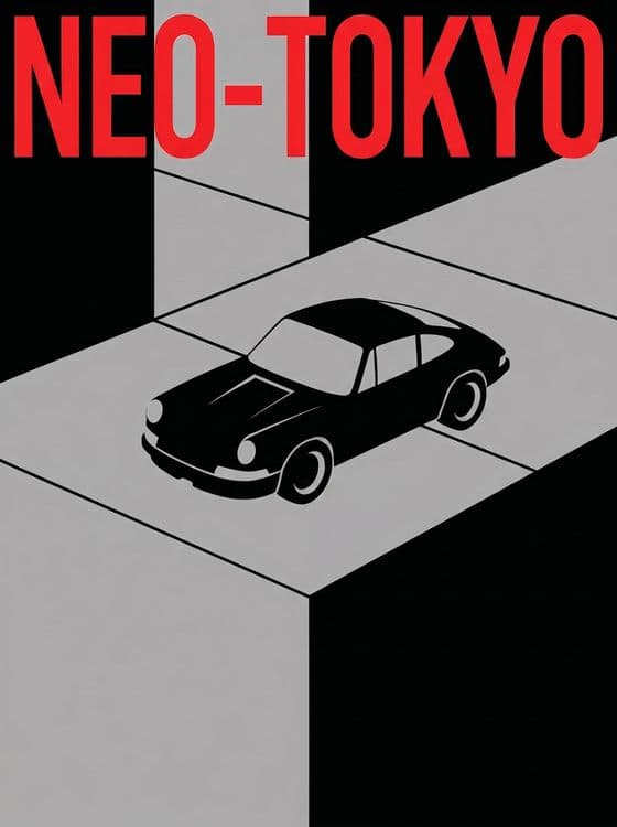 Neo-Tokyo Isometric: Classic Porsche 911