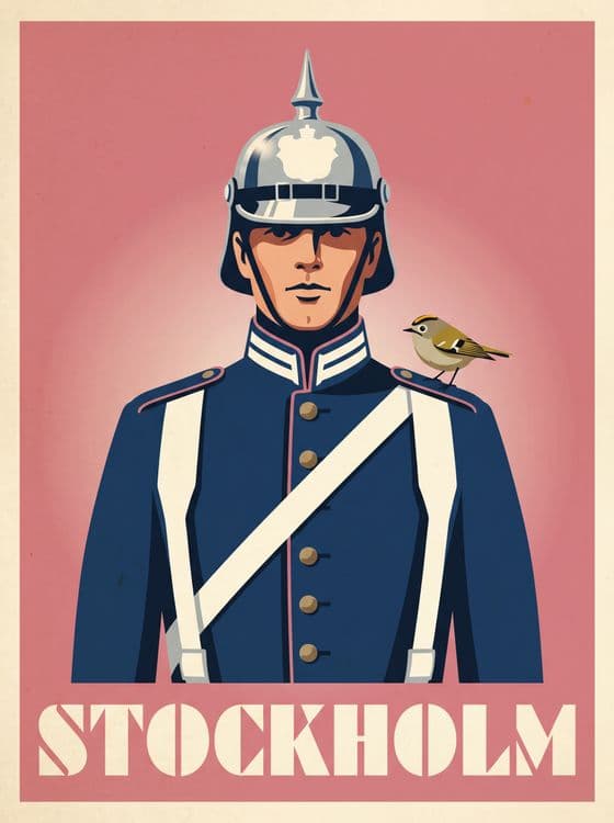 Stockholm Retro Poster: Swedish Royal Guard