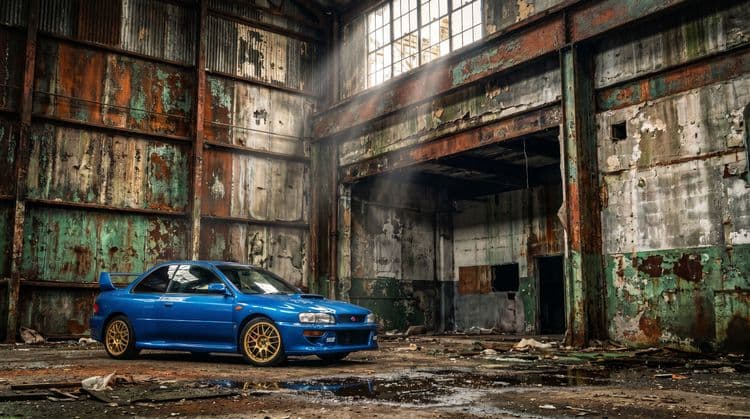 Industrial Legend - Subaru Impreza 22B STi in Abandoned Warehouse