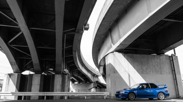 Concrete Curve - Selective Color Subaru Impreza 22B STi
