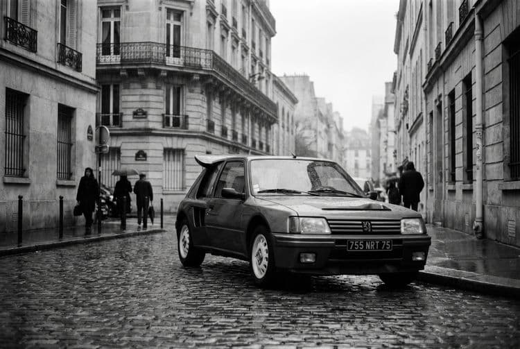 Rainy Paris - Peugeot 205 T16 on Cobblestone