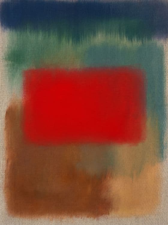 Red Meditation - Color Field Abstract Painting