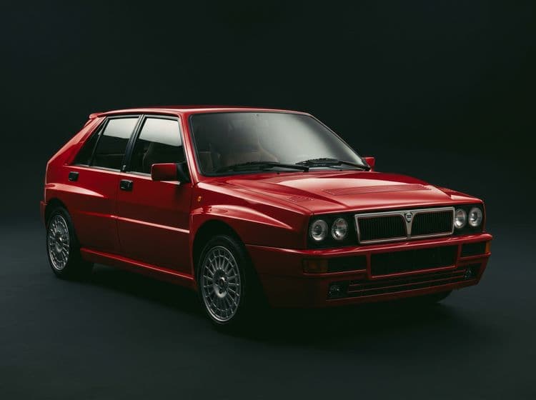 Lancia Delta HF Integrale Red Studio Portrait