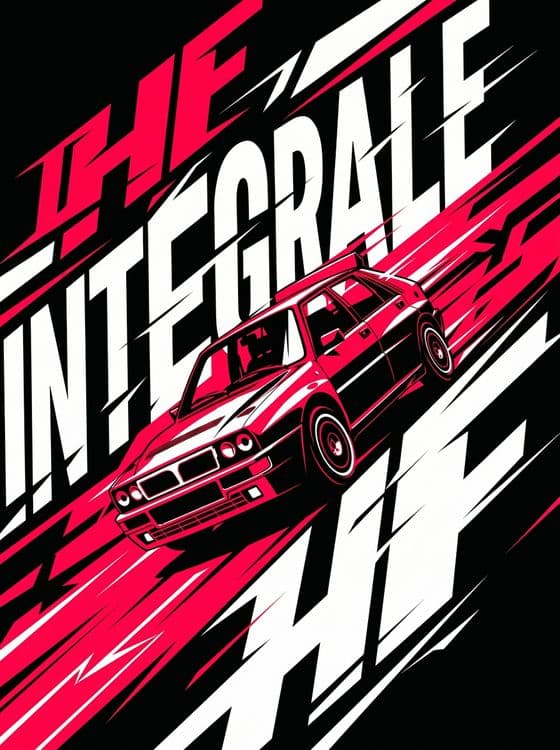 Lancia Delta HF Integrale High Speed Action Poster