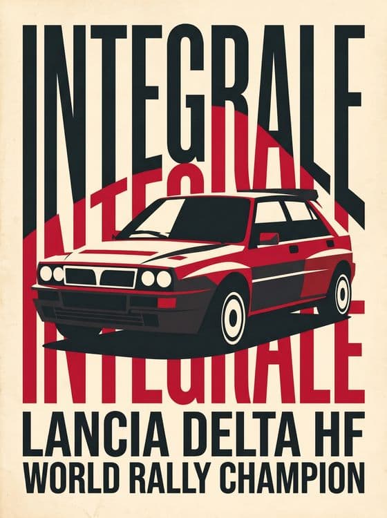 Lancia Delta HF Integrale World Rally Champion Poster