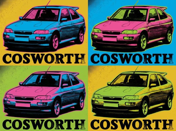Ford Escort Cosworth Warhol Pop Art Poster