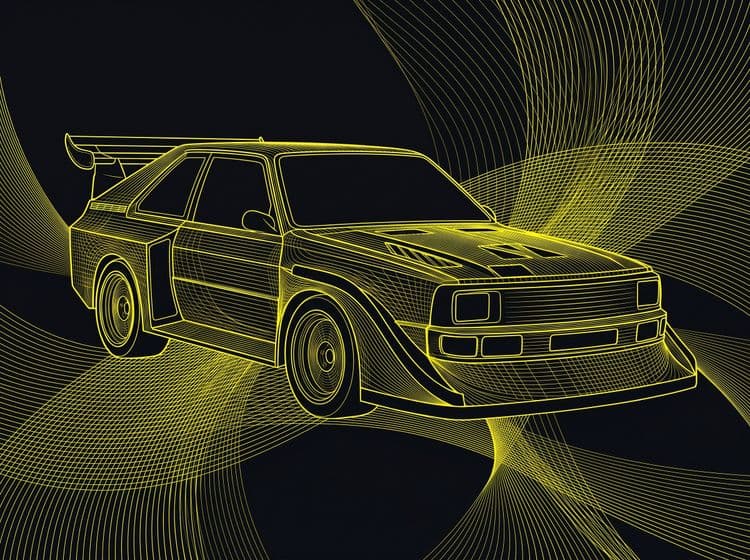 Quattro S1 Wireframe Wave