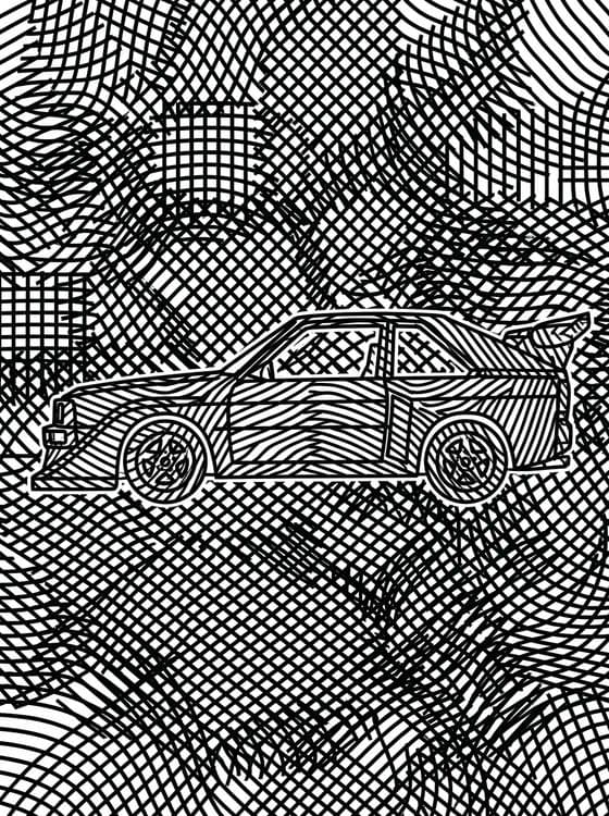 Quattro S1 Cross-Hatch Op Art