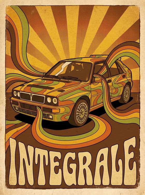 Integrale Psychedelic Retro Poster