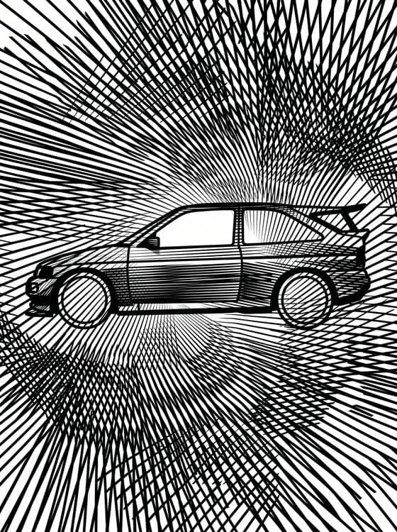 Cosworth RS Cross-Hatch Op Art
