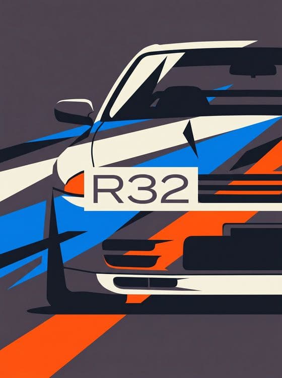 Geometric Skyline R32 Art