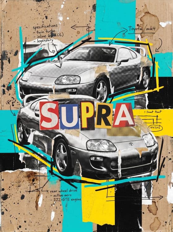 Supra MK4 Street Art Collage