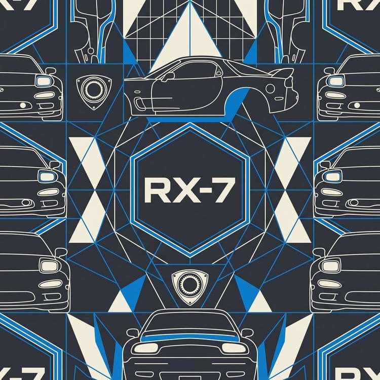 Geometric RX-7 FD3S Pattern Art