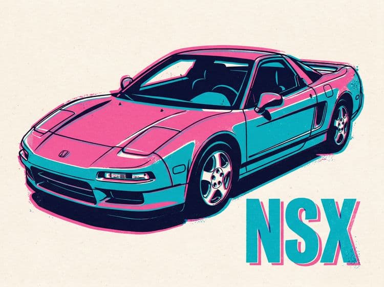 Duotone Honda NSX Pop Art